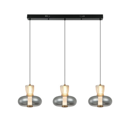 LUSTRA LINIARA STICLA FUMURIE SIREL LED 23W