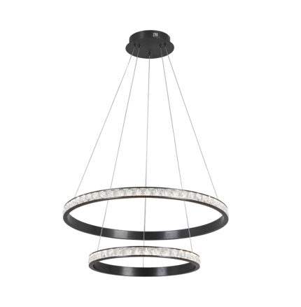 LUSTRA NEAGRA CERCURI ORIANA LED 48W
