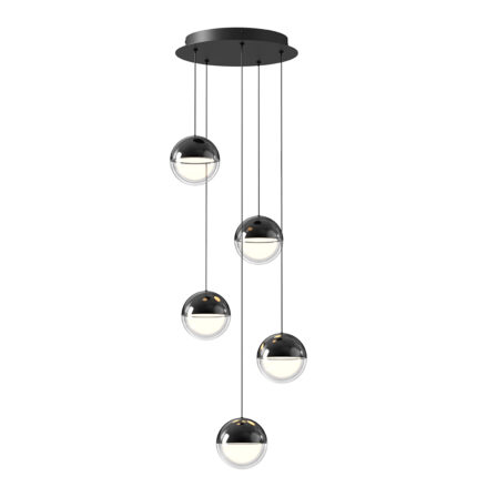 LUSTRA NEAGRA GLOBURI ZIREA LED 30 W
