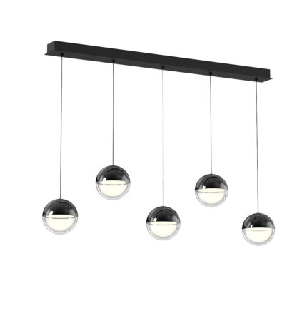 LUSTRA NEAGRA LINIARA GLOBURI ZIREA LED 30W