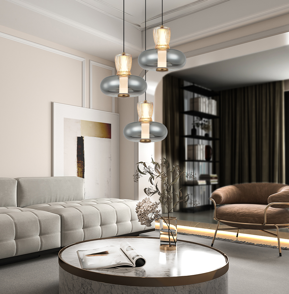 LUSTRA STICLA FUMURIE SIREL LED 23W - imagine 2