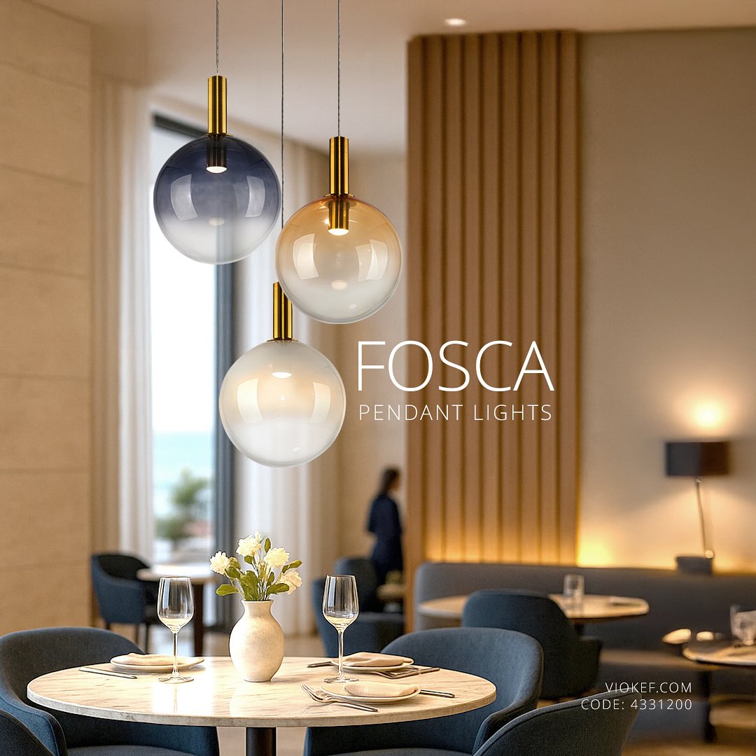 PENDUL STICLA AMBRA FOSCA LED 4W - imagine 2