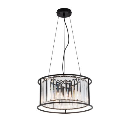 CANDELABRU CLASIC CRISTAL NEGRU RONDA 40CM 4XE14