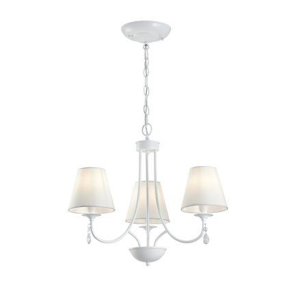 CANDELABRU CLASIC TEXTIL ALB PATRICIA 53CM 3XE14