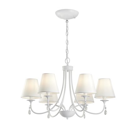 CANDELABRU CLASIC TEXTIL ALB PATRICIA 72CM 6XE14