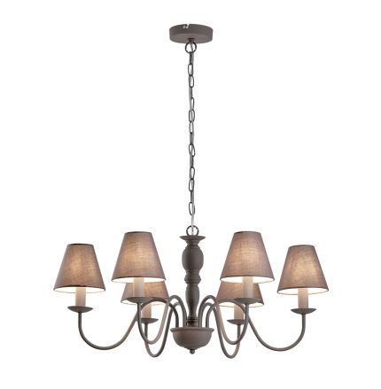 CANDELABRU CLASIC TEXTIL GRI PATRICIA 72CM 6XE14