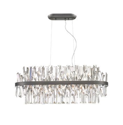 CANDELABRU ELEGANT LINIAR CRISTAL GRI ANTICHIZAT VERONICA 81CM 8XG9