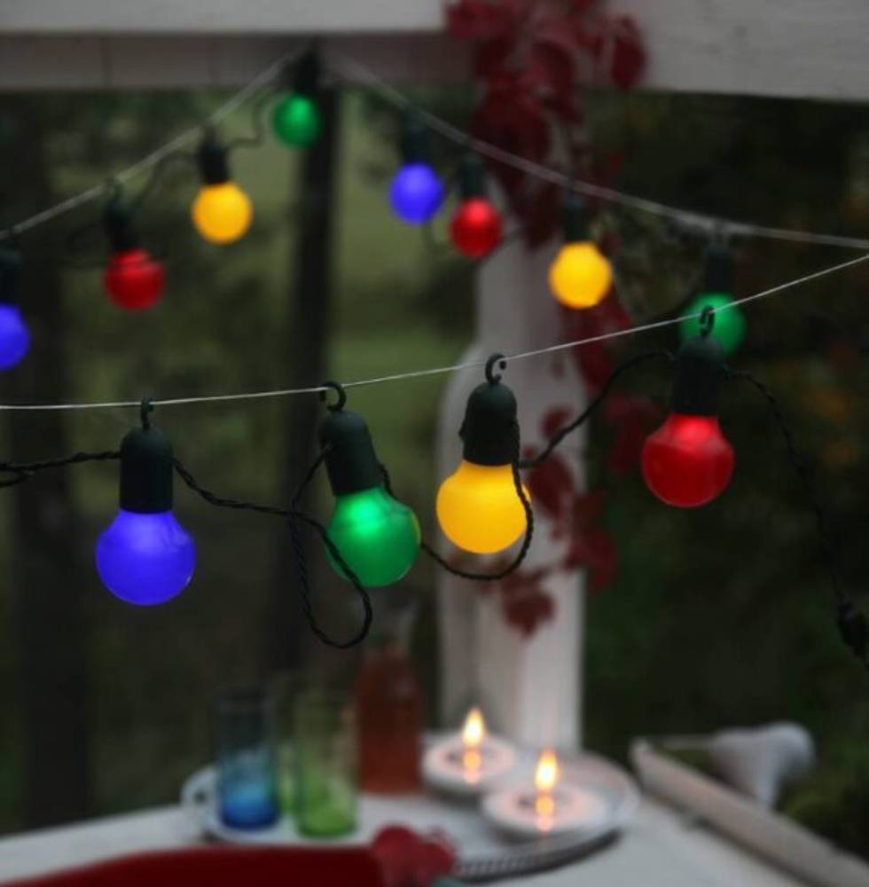 GHIRLANDA EXTERIOR IP44 16 BECURI COLORATE FROSOLONE LED 12.8W - imagine 2