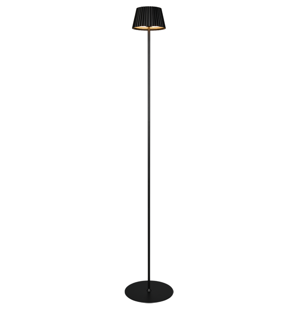 LAMPADAR EXTERIOR NEGRU IP44 SUAREZ CU BATERIE 123 CM LED 1.5W