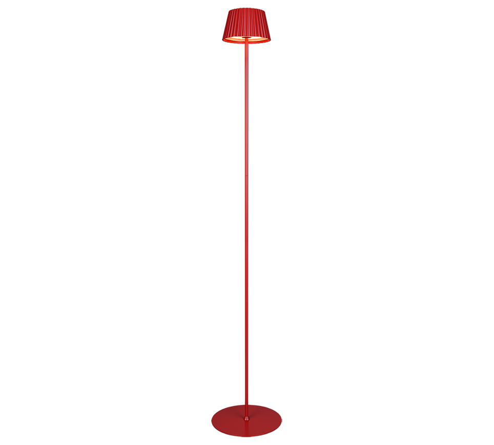 LAMPADAR EXTERIOR ROSU IP44 SUAREZ CU BATERIE 123 CM LED 1.5W