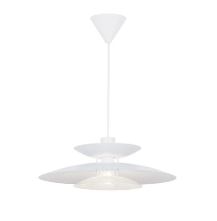 PENDUL SCANDINAV ALB METAL NINO 45CM 1XE27