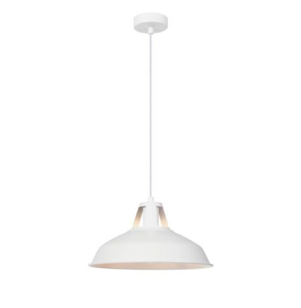 PENDUL SCANDINAV ALB METAL VELMA 31CM 1XE27