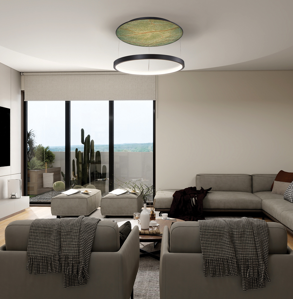 PLAFONIERA MODERNA CERC DE PIATRA MARILIA LED 34W - imagine 2
