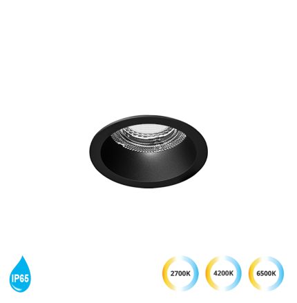 SPOT INCASTRAT FIX NEGRU IP65 RICKY LED 11W 2700-6500K