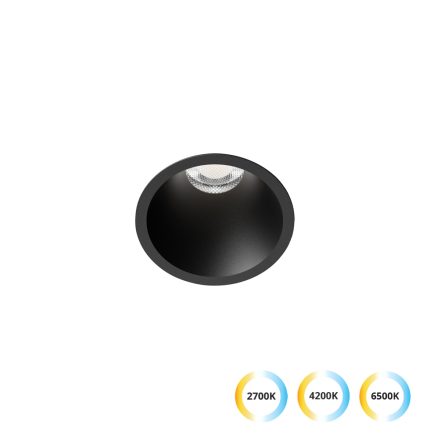 SPOT INCASTRAT FIX NEGRU IP20 6.2 CM DYLAN LED 7W 2700-6000K