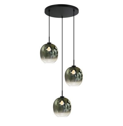 LUSTRA STICLA FUMURIE MIRROR 55CM 3XE27