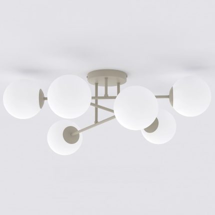 PLAFONIERA NISIPIE GLOBURI OPAL 72CM 6XE14