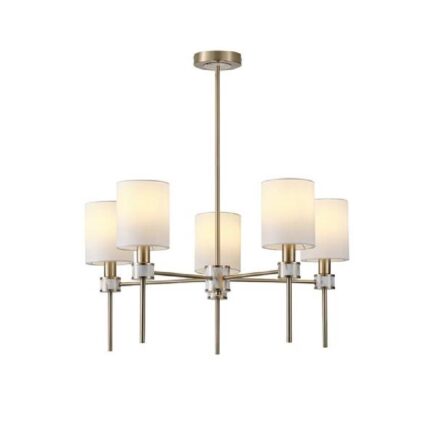 Candelabru elegant auriu material textil Timeless 5XE14