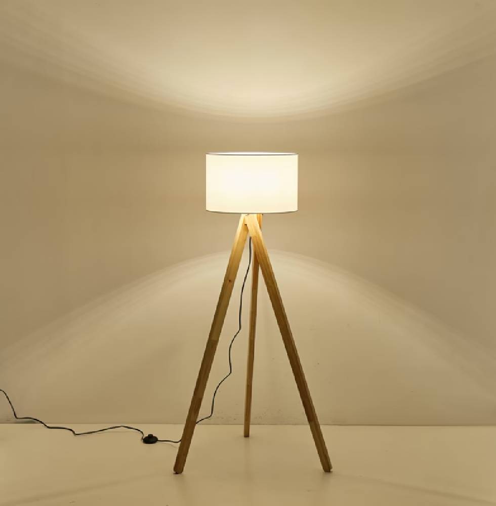 LAMPADAR NATURAL LEMN MADERA 145CM 1XE27 - imagine 3