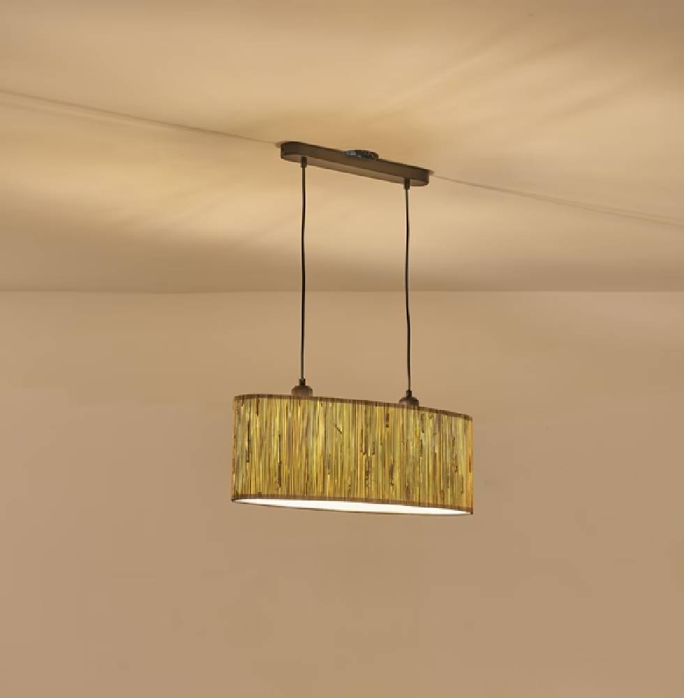 LUSTRA NATURALA PAMPAS MARO AENON 58CM 2XE27 - imagine 3