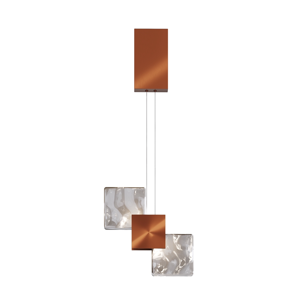 Lustra moderna cupru metal Quadro LED 5W
