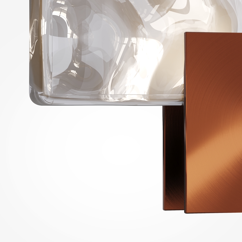 Lustra moderna cupru metal Quadro LED 5W - imagine 2