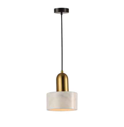 PENDUL NATURAL ALB MARMURA MARBLE 1XE27
