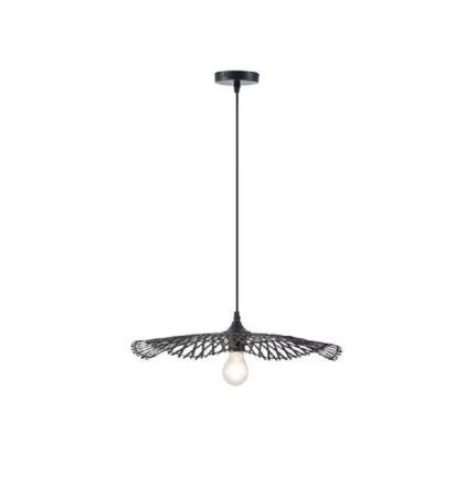 SUSPENSIE NATURALA RATAN NEAGRA CROSSLINE 47.5CM 1XE27