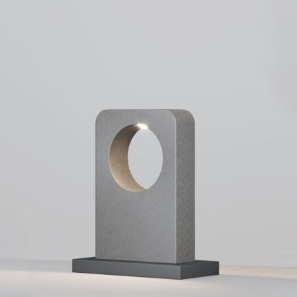Stalp gradina modern gri beton Betone 49cm LED 7W