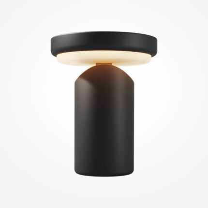 Veioza moderna neagra metal Topo 20cm LED 5W