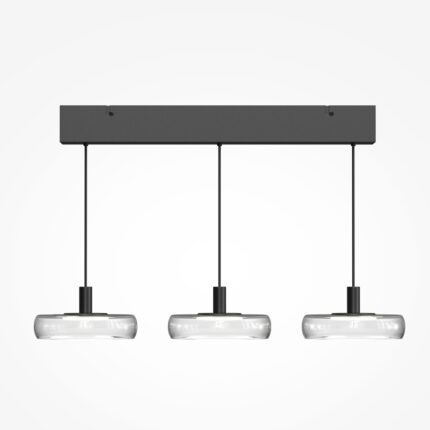 Lustra liniara moderna sticla transparenta Float 60cm LED 25W